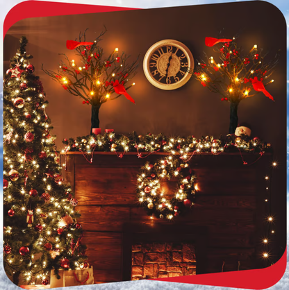 🎄Christmas Lighted Mini LED Tree With Red Berries