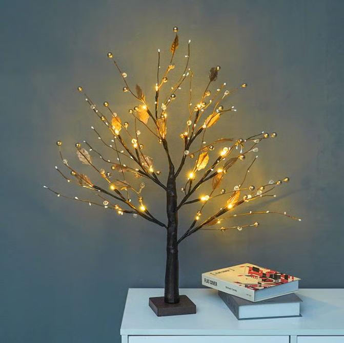 🎄Christmas Lighted Mini LED Tree With Red Berries